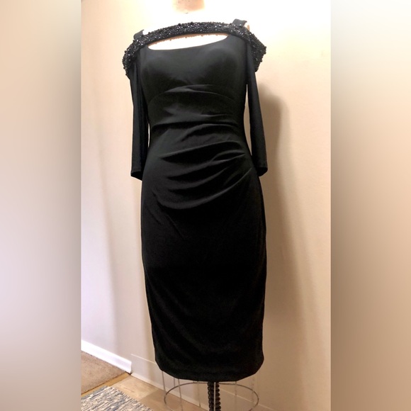 Betsy & Adam Y2K  Formal  Black Dress. Size “14” - Picture 1 of 5